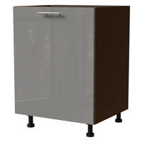 KÜCHENUNTERSCHRANK Essen D1D/60 Grau Hochglanz / Lava Matt 60 / 50 / 82cm - Dunkelgrau/Grau, Holz/Holzwerkstoff (60/82/50cm) - Feldmann-Wohnen