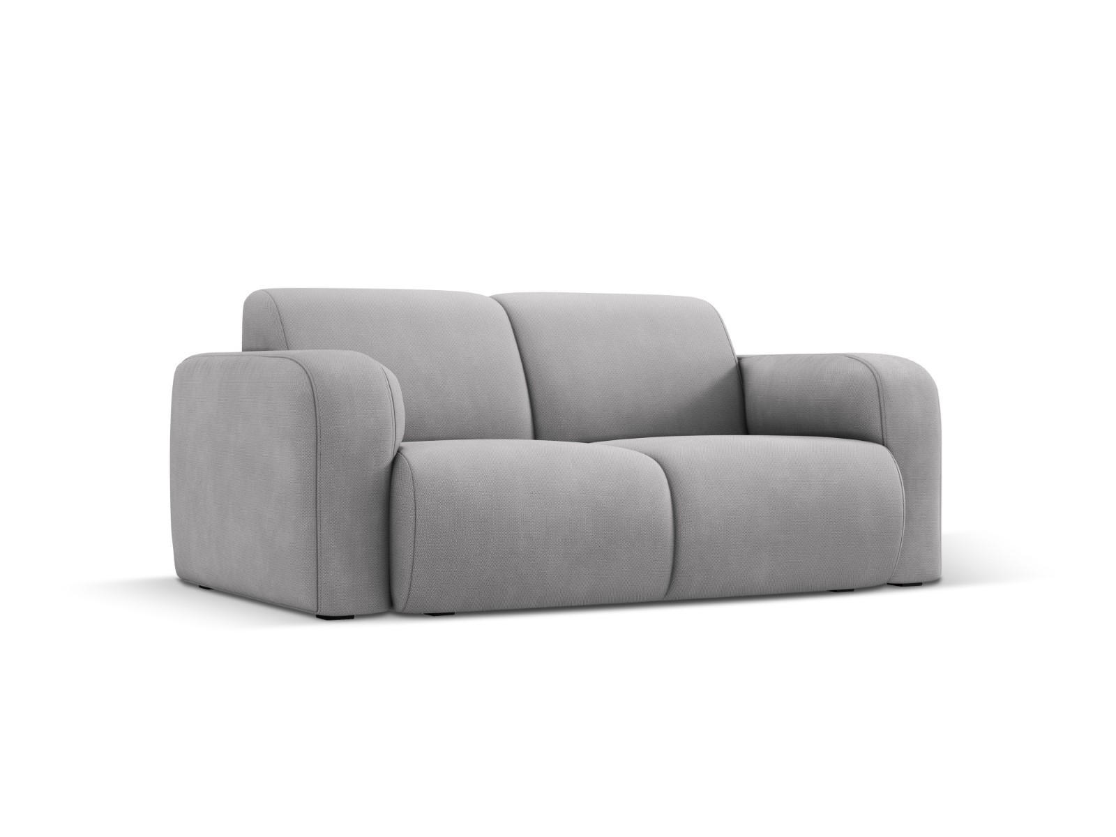 SOFA Molino aus strukturiertem Stoff hellgrau 2 Sitzplätze - Hellgrau, Textil (95/72/170cm) - Micadoni