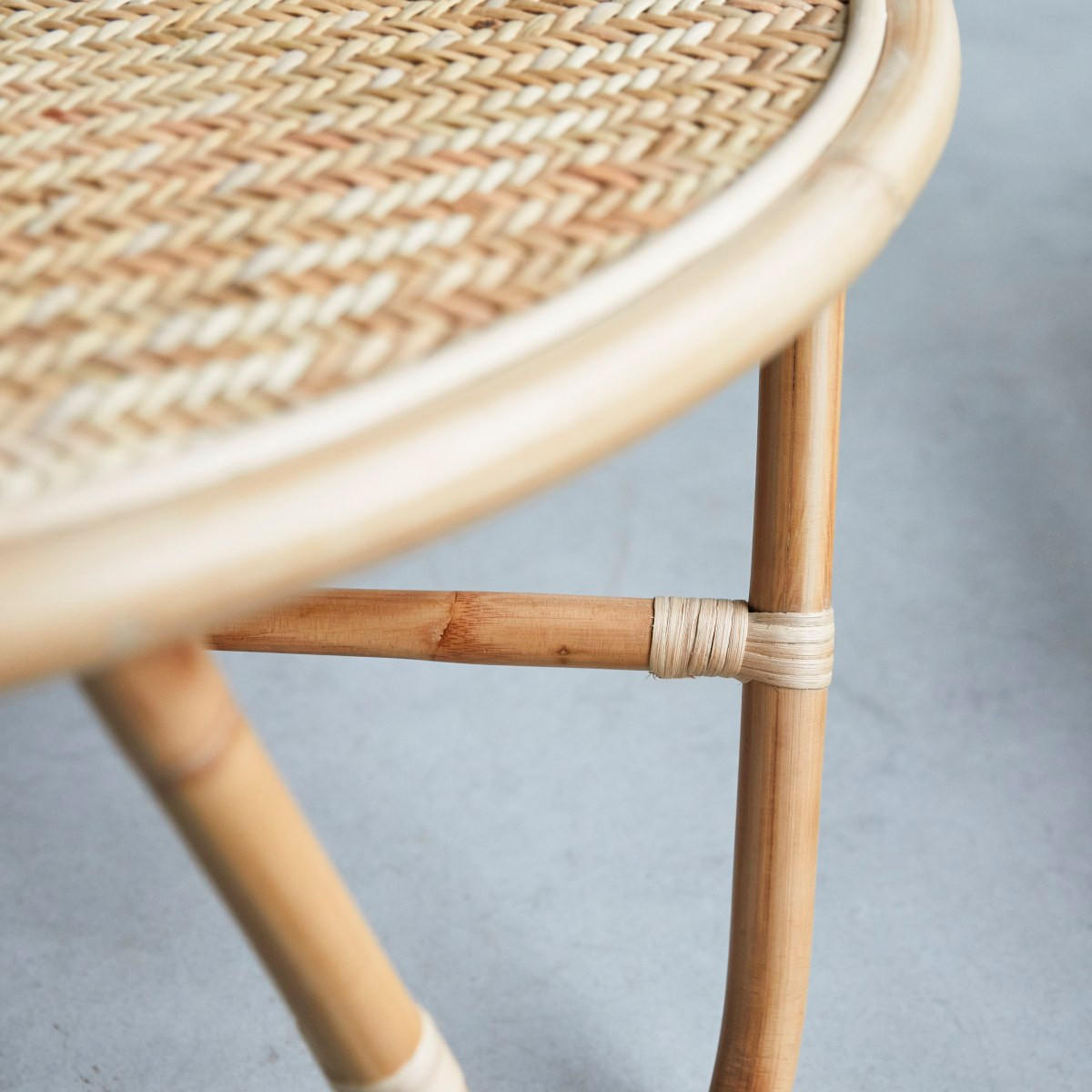 COUCHTISCH Lina Natur aus Rattan - Naturfarben, Naturmaterialien (80/80/40cm) - Tikamoon