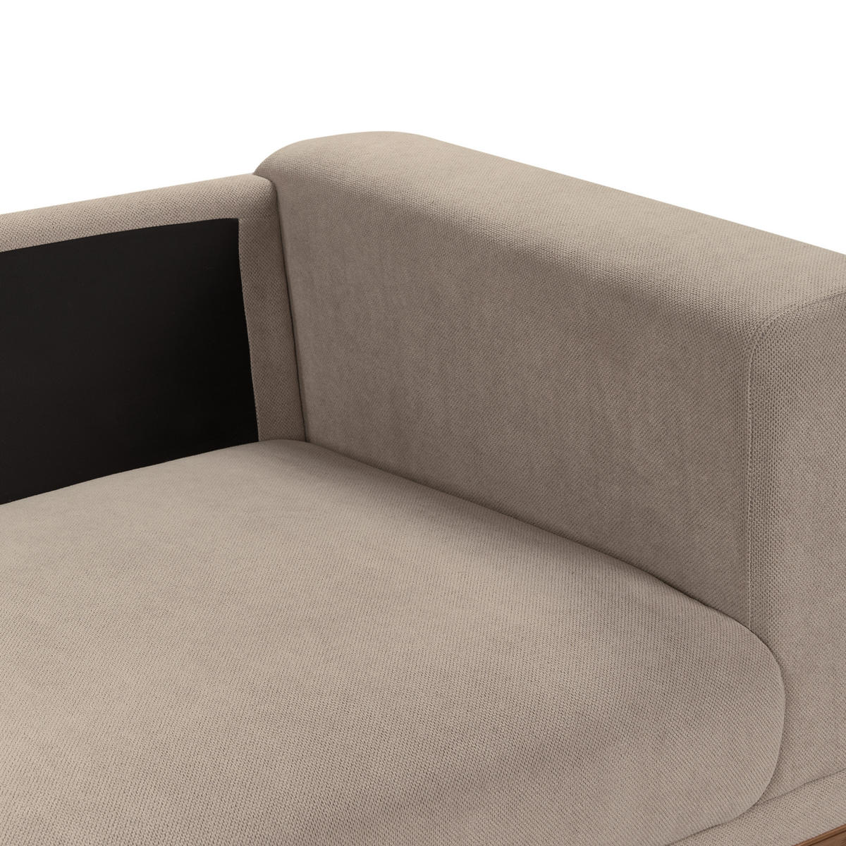 4-SITZER-SOFA Stoff Taupe Veng - Taupe/Beige, Textil (308/79/90cm) - Beliani