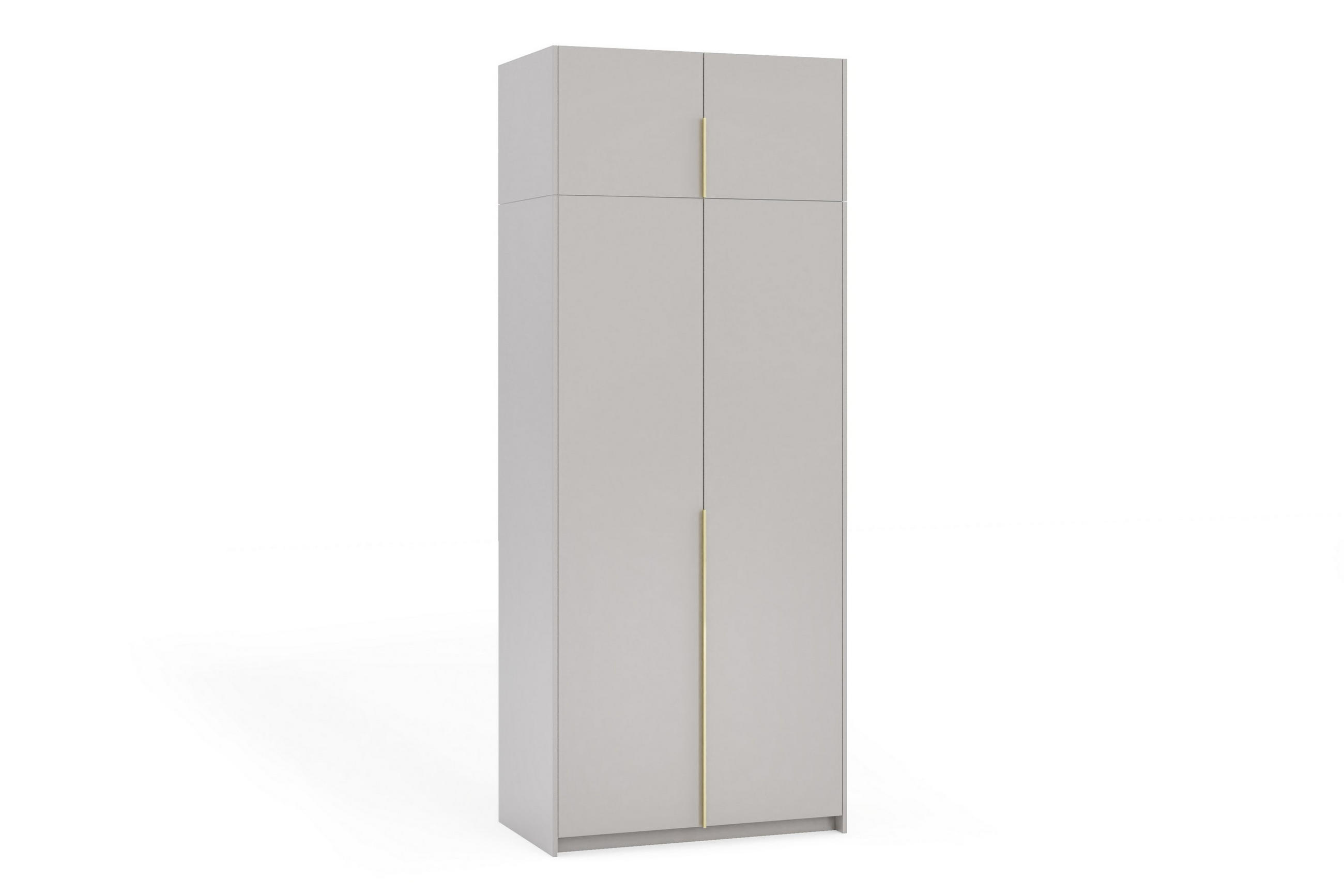 DREHTÜRENSCHRANK AMARA 100/250/58cm 2-türig Kaschmir - Kaschmir/Goldfarben, Holzwerkstoff (100/250/58cm) - MASSENO