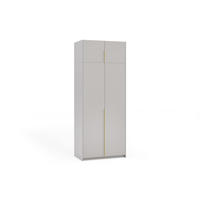 DREHTÜRENSCHRANK AMARA 100/250/58cm 2-türig Kaschmir - Kaschmir/Goldfarben, Holzwerkstoff (100/250/58cm) - MASSENO