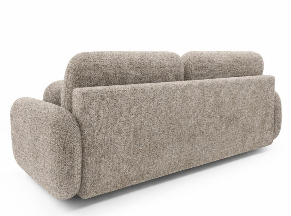 SOFA Cremona 24 LEON Mit Schlaffunktion - Braun, Textil (220/90/92cm) - Sepro Meble