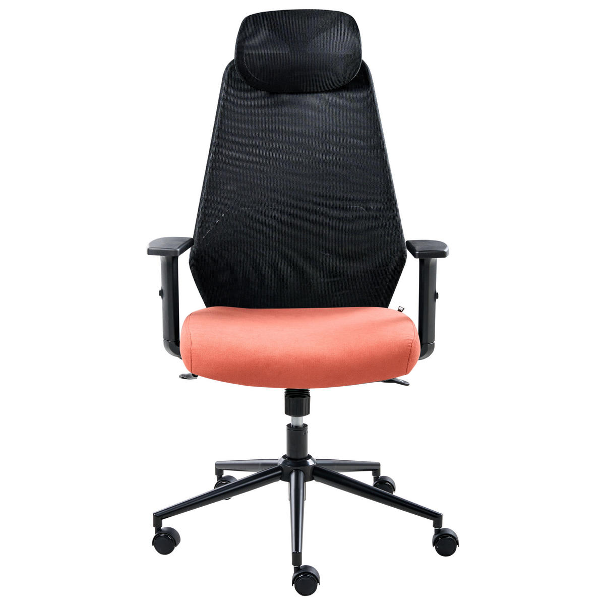 BÜROSTUHL Rot Oryn - Schwarz, Textil (71/111/65cm) - Beliani