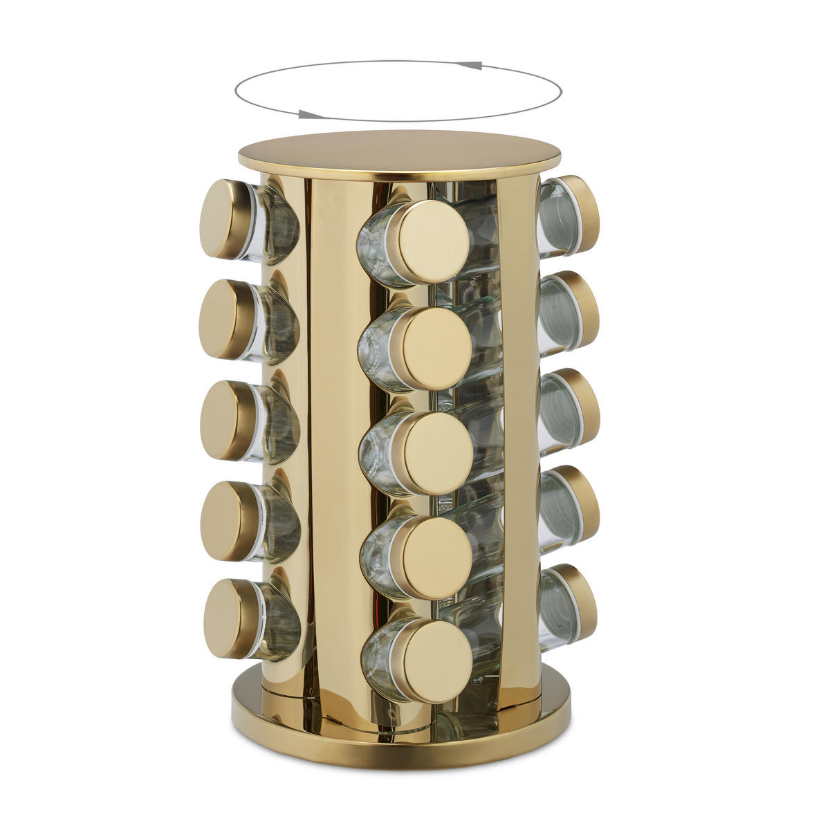 21-DIELNY stojan na korenie - viacfarebná, kov/sklo (23/33.5/23cm) - Relaxdays