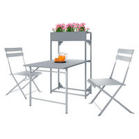 GARTENSET Tourra - Grau, Metall - MIRJAN24
