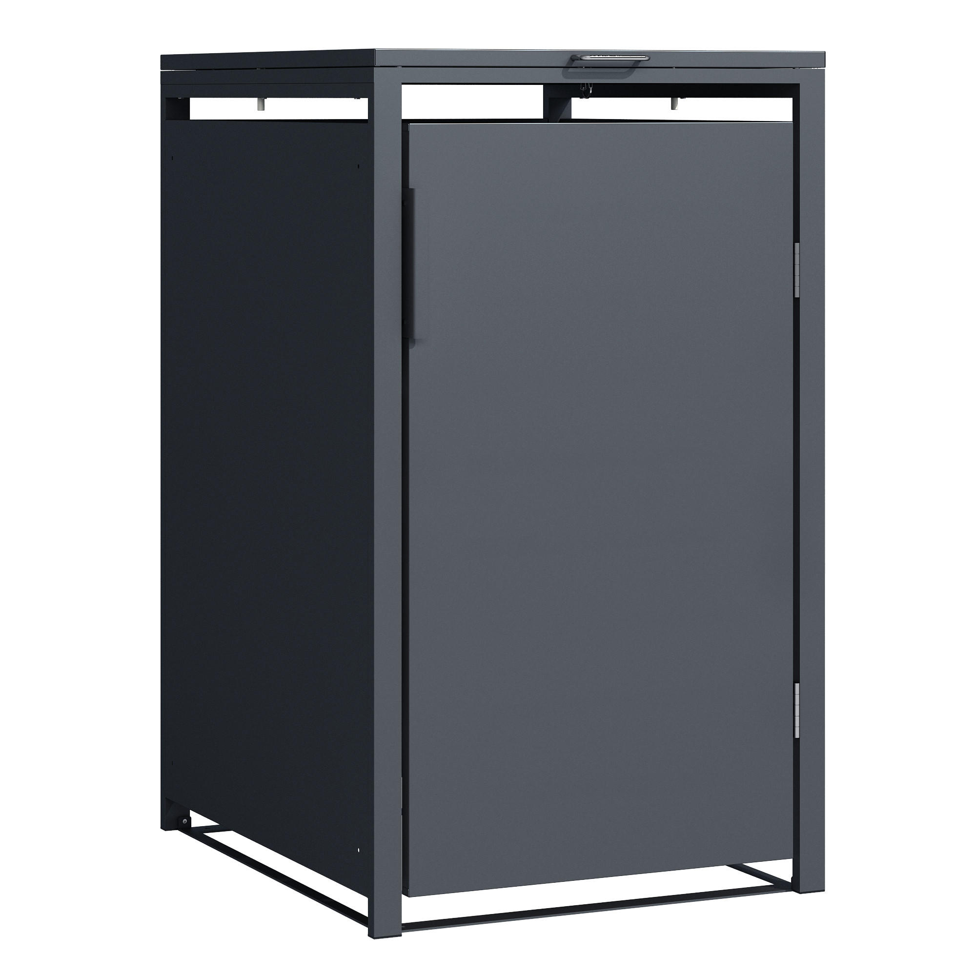 MÜLLTONNENVERKLEIDUNG Dublin - Mülltonnenbox für 1 - , Stahl verzinkt, anthrazit - Grau, Metall (66/116/80cm) - TPFGarden