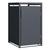MÜLLTONNENVERKLEIDUNG Dublin - Mülltonnenbox für 1 - , Stahl verzinkt, anthrazit - Grau, Metall (66/116/80cm) - TPFGarden