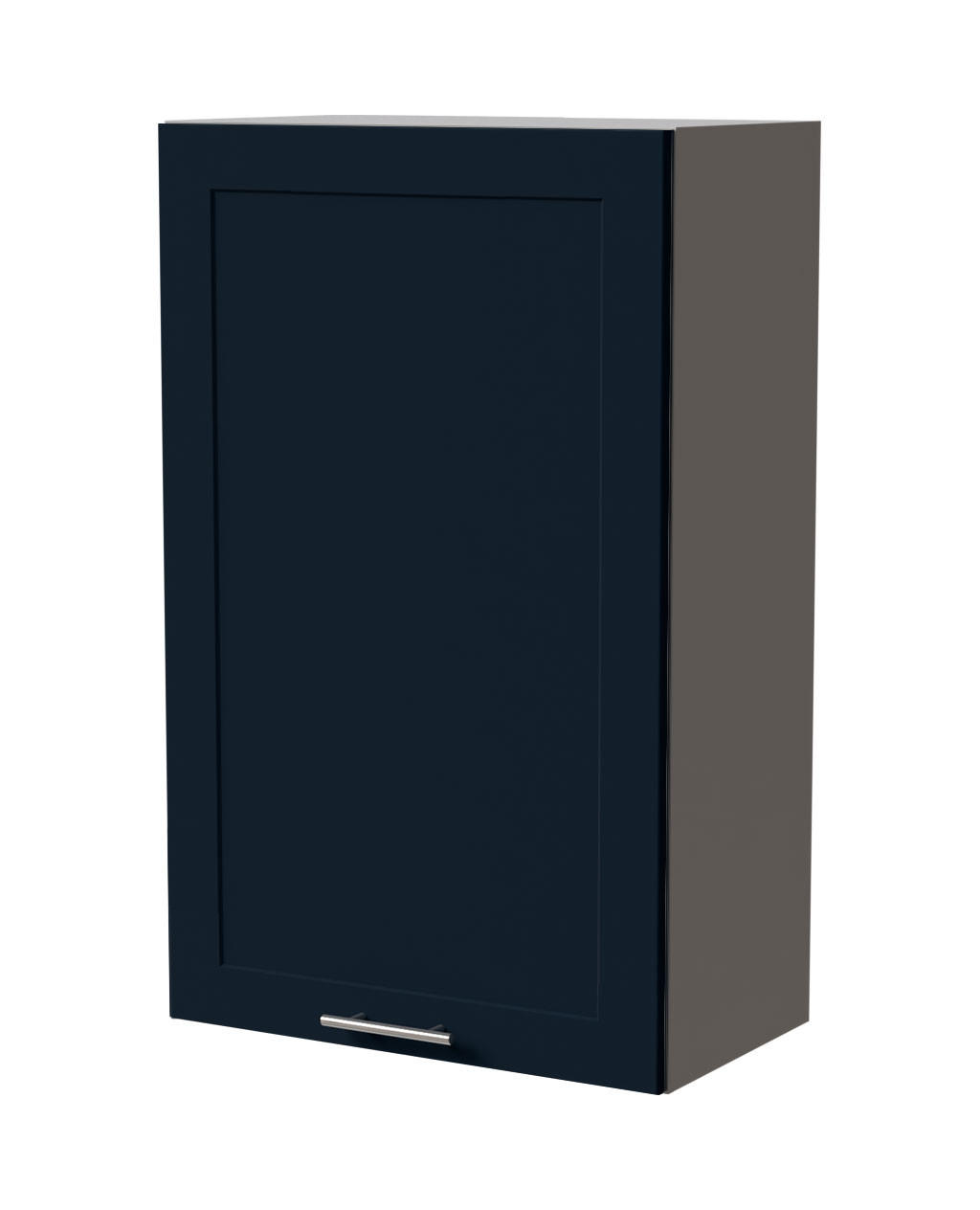 HÄNGESCHRANK Oslo W4/60/1 Grau / Indigo Matt 60 / 32,5 / 96cm - Dunkelblau/Grau, Holz/Holzwerkstoff (60/96/32.5cm) - Feldmann-Wohnen