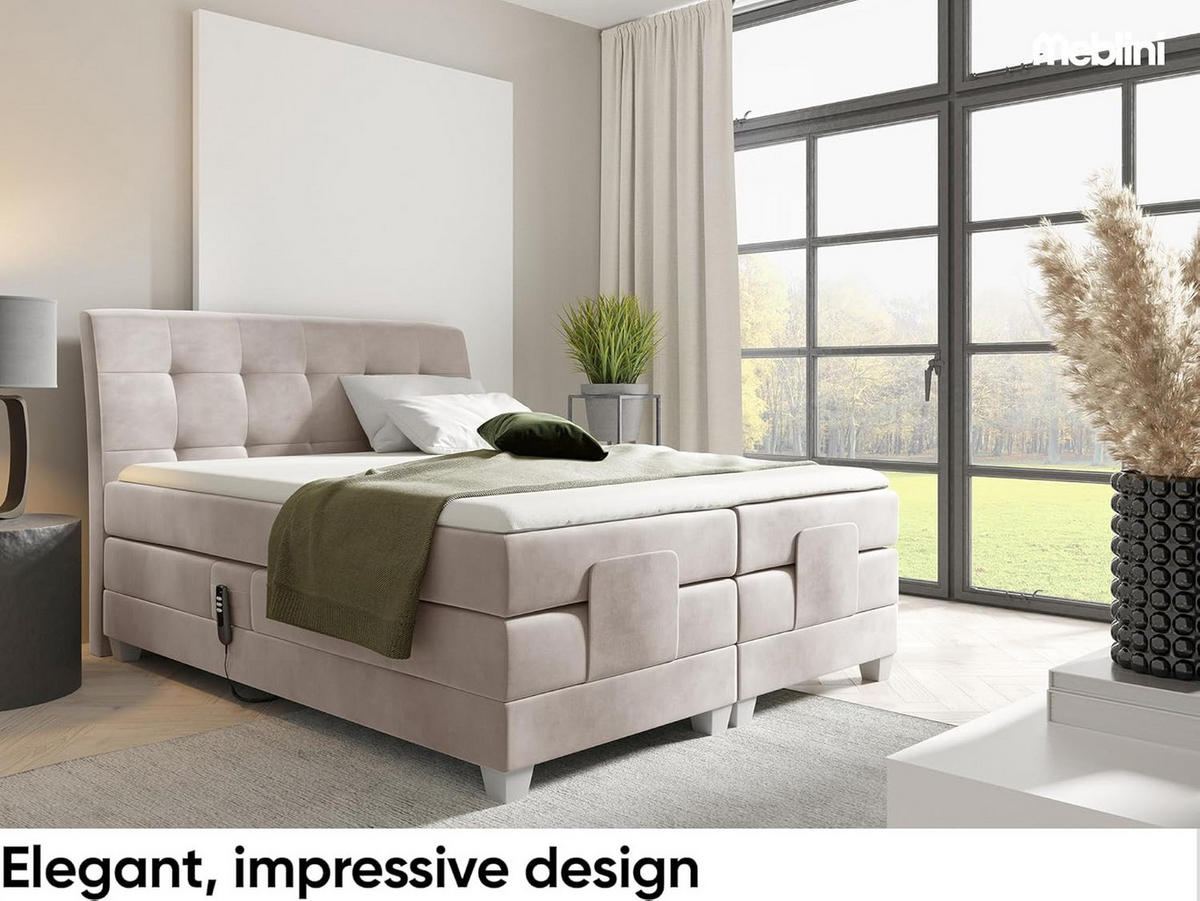 BOXSPRINGBETT DANTE - Beige, Holzwerkstoff (120/200cm) - Meblini