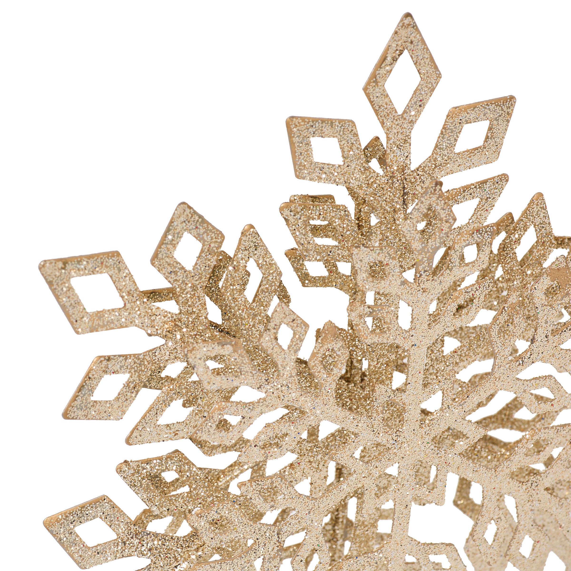 CHRISTBAUMSPITZE Schneeflocke 20 cm - Goldfarben, Kunststoff (30cm) - Atmosphera Createur d´interieur