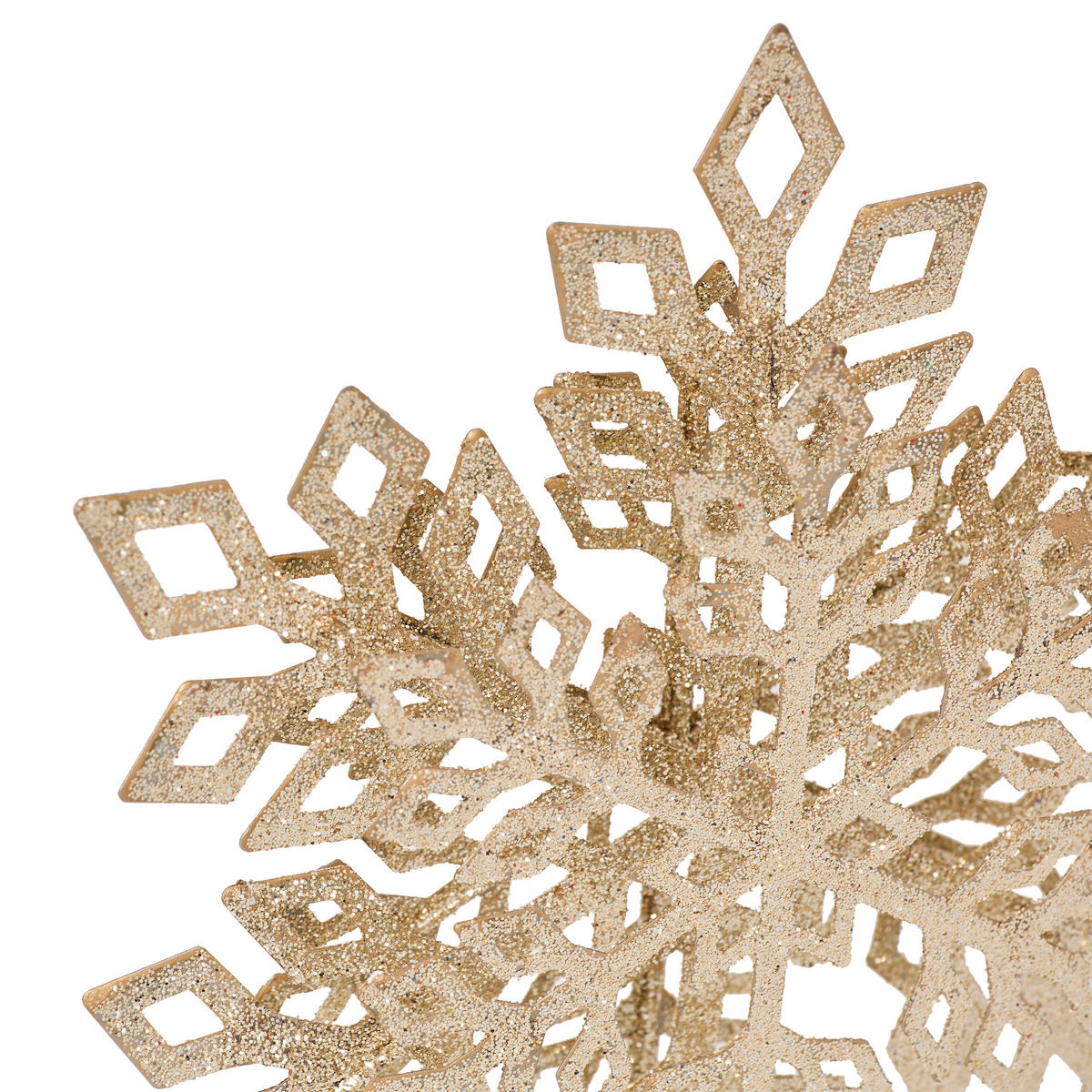 CHRISTBAUMSPITZE Schneeflocke 20 cm - Goldfarben, Kunststoff (30cm) - Atmosphera Createur d´interieur