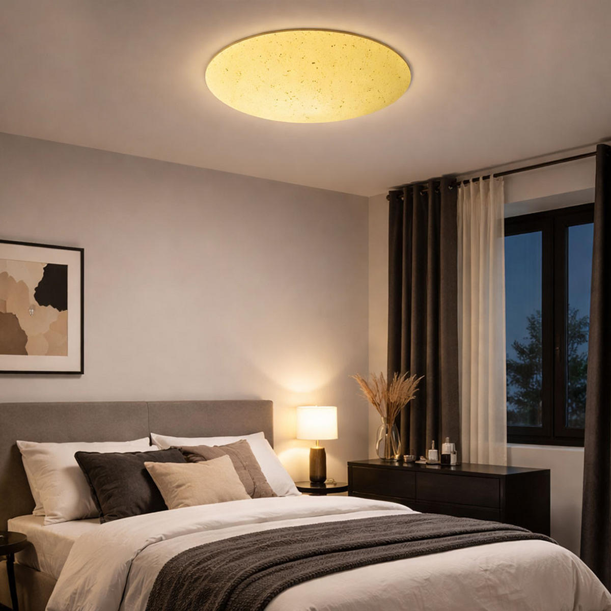 DECKENLEUCHTE Metall Glas Gelb - Gelb, Glas (39.5/39.5/8cm)