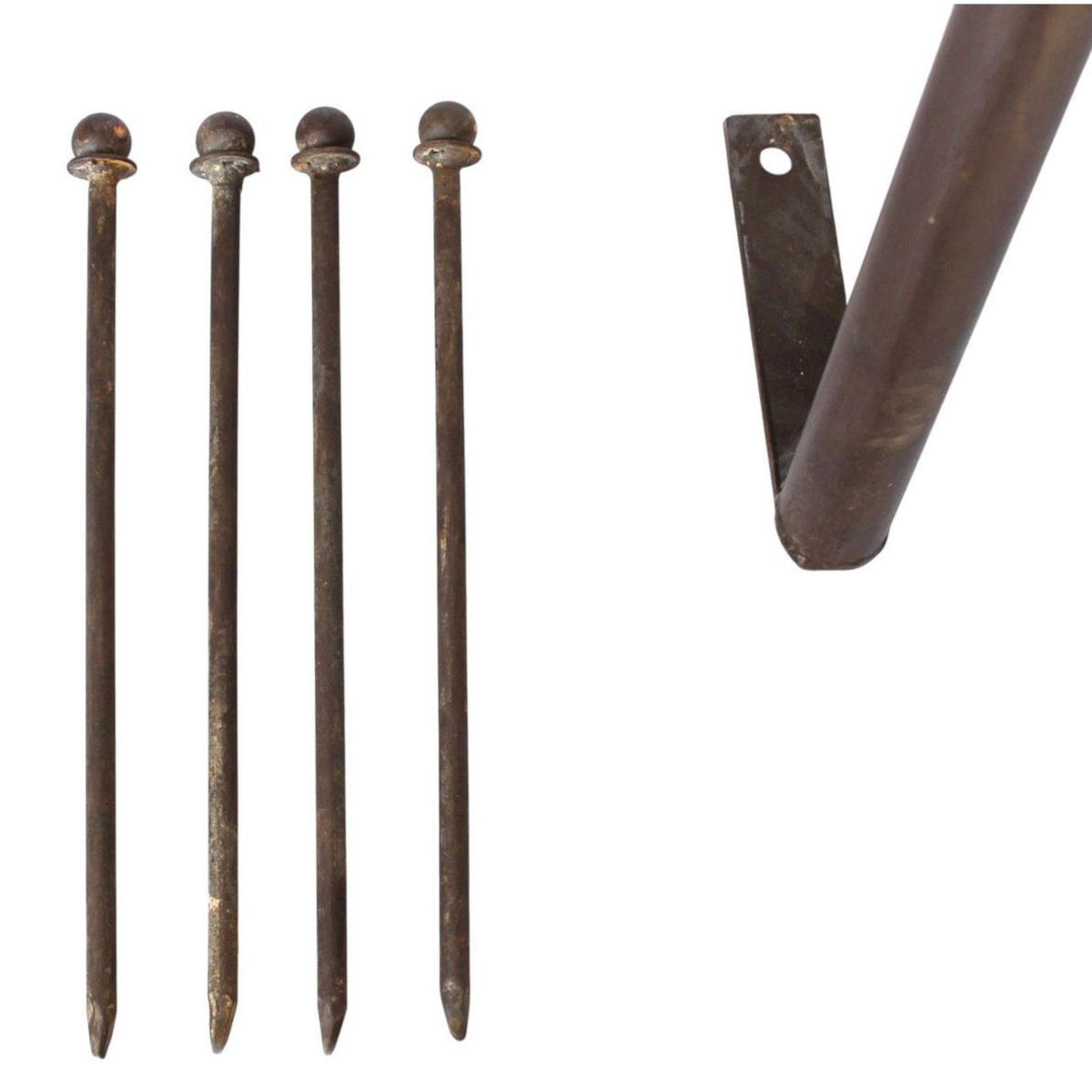 HOLLYWOODSCHAUKEL Metall Antik 2 Sitzer - Braun, Metall (157/195/105cm) - DanDiBo