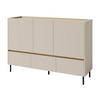 SIDEBOARD Luca LC07 - Sandfarben/Schwarz, Holzwerkstoff/Metall (150/105/40cm) - MIRJAN24