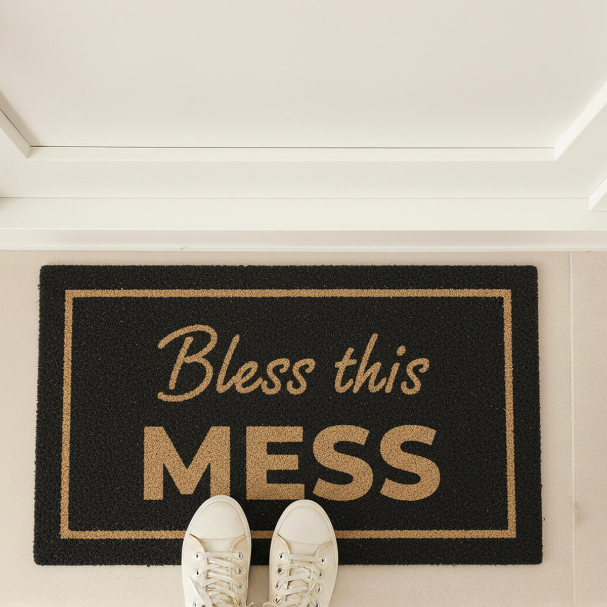 ROHOŽ - černá, textil/plast (60/40cm) - Relaxdays