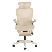 DREHSTUHL DE-40937 mit klappbarer Rückenlehne und 3D-Kopfstütze Creme - Creme, Metall (62/129/48.5cm) - ComfortXL