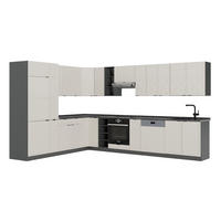 ECKKÜCHE Fame-Line GrauBeige/Anthrazit 347 x 257 cm, AP Anthrazit - Anthrazit/Grau, Holzwerkstoff (347/81.6/60cm) - Vicco