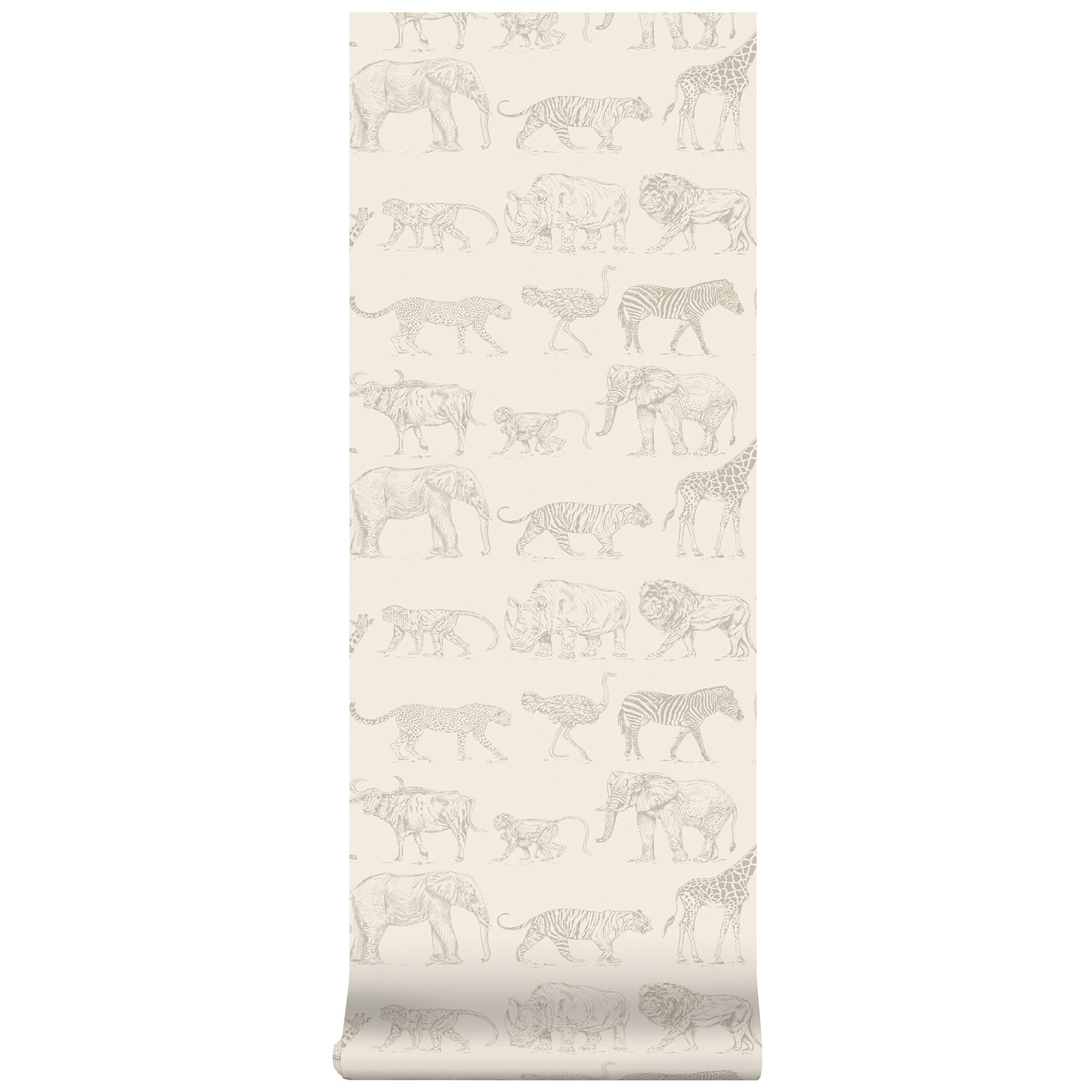 VLIESTAPETE Safari 1000x53cm - Taupe/Beige, Papier/Kunststoff (53/1000cm) - Boutique
