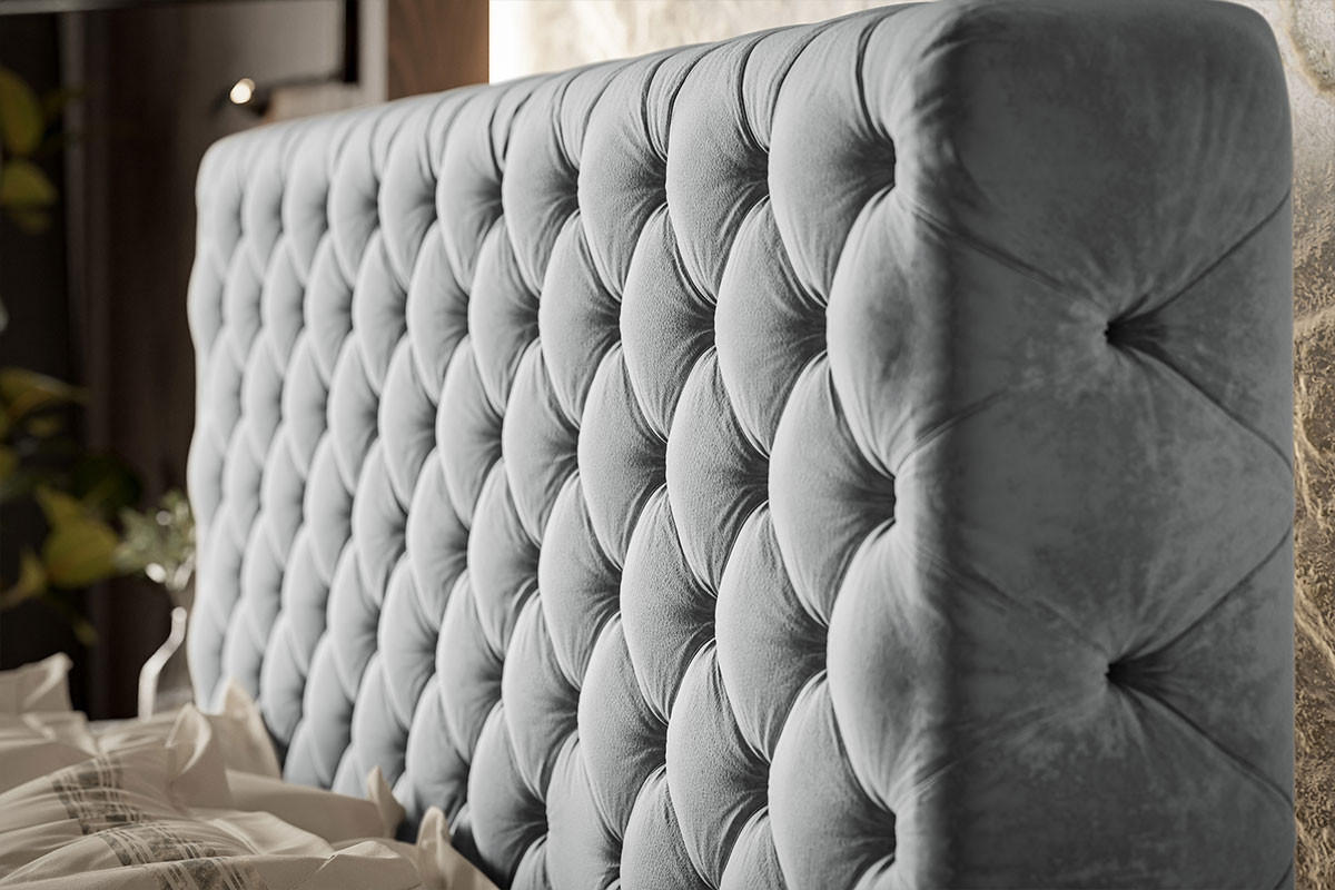 BETT Grau BEN 15 Metallrahmen Bettkasten 200x200 cm - Grau, Textil (200/200cm) - Sepro Meble