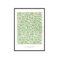 POSTER mit Rahmen William Morris - Green Leaves - Schwarz/Grün, Holz/Papier (70/100cm) - Poster&Frame
