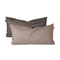 KISSENHÜLLENSET Doubleface - Renforcé - 2-teilig - 40 x 80 cm - Taupe-Dunkelgrau - Dunkelgrau/Braun, Textil (40/80cm) - SCHIESSER