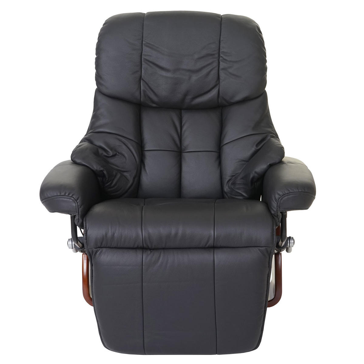 RELAXSESSEL 2 Schwarz - Schwarz, Leder (90/105/82cm) - MCA
