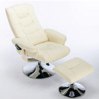 MASSAGESESSEL bis 120 kg mit Heizfunktion und 5-Punkt-Massage, 79 x 79 x 106 cm - Beige, Kunststoff (79/106/79cm) - BEAOK
