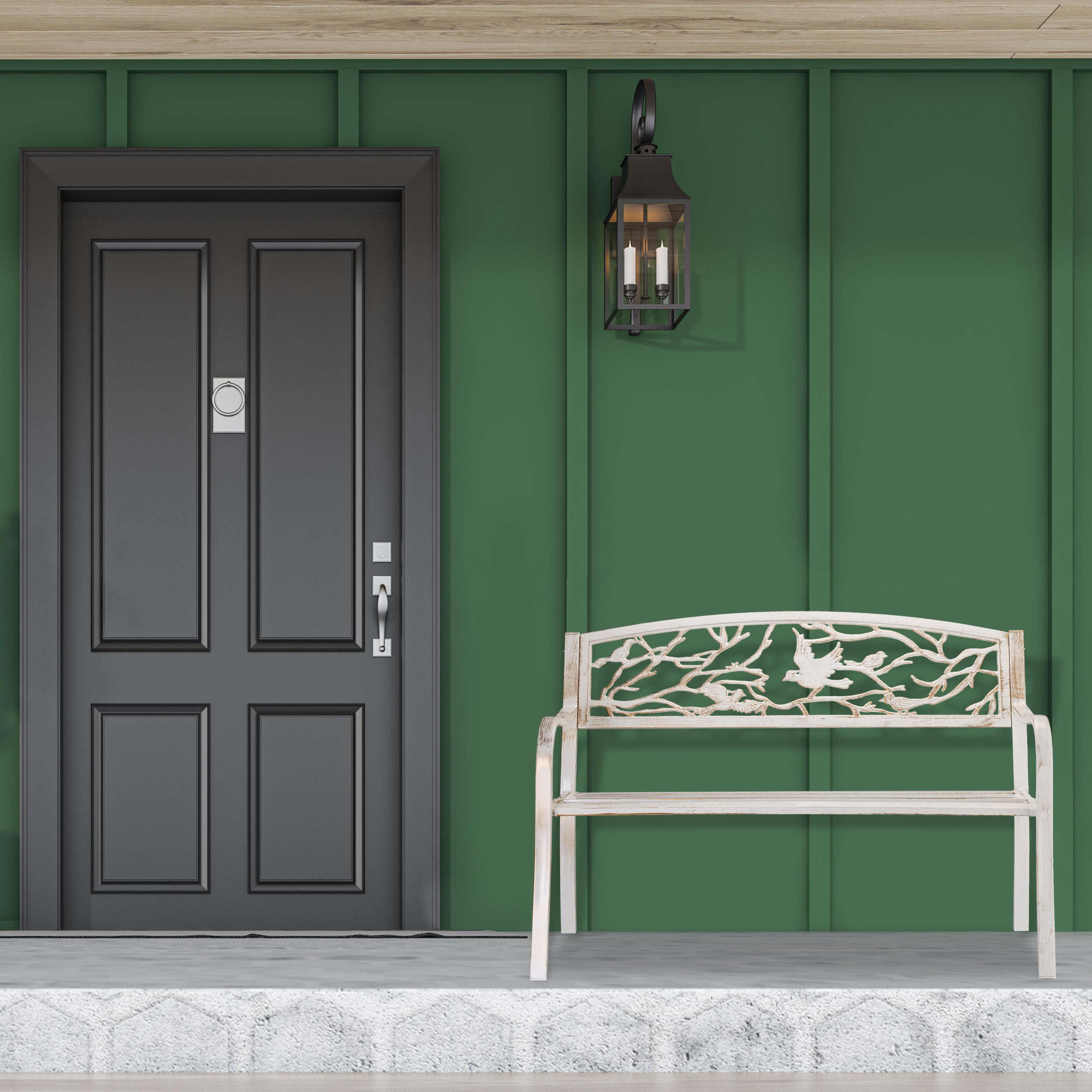GARTENBANK Vögel - Multicolor, Metall (127/87/57cm) - Relaxdays