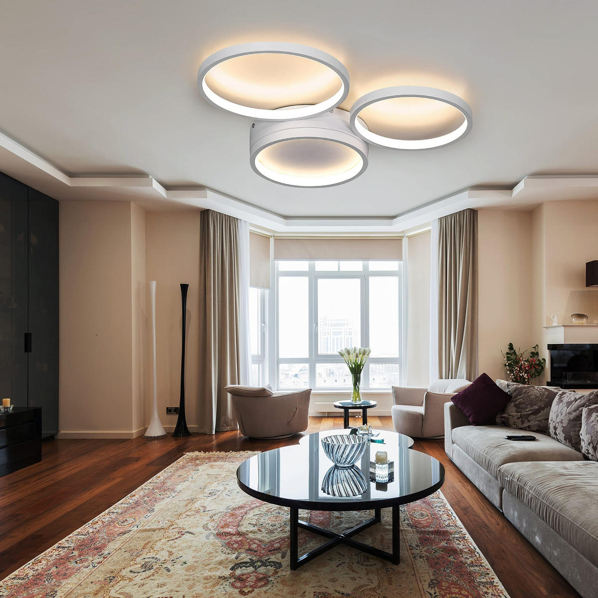 LED-DECKENLEUCHTE Hermes 43.5/33.5/6cm - Weiß, Metall (43.5/35.5/6cm) - ZMH