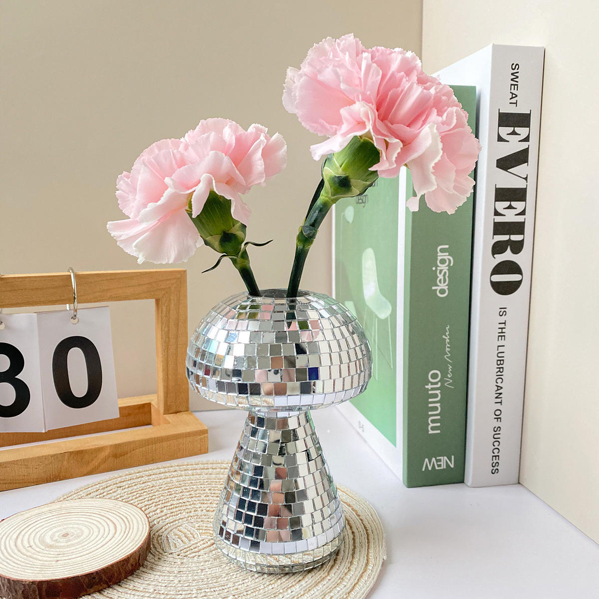 VASE 12 cm Glas - Grau, Glas (9cm) - LIBRATON