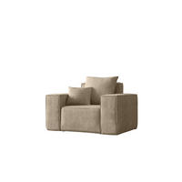 SESSEL ELLA Modern Stoff Noel Hellbeige - Ecru, Holz/Textil (90/78/117cm) - Kaiser Möbel