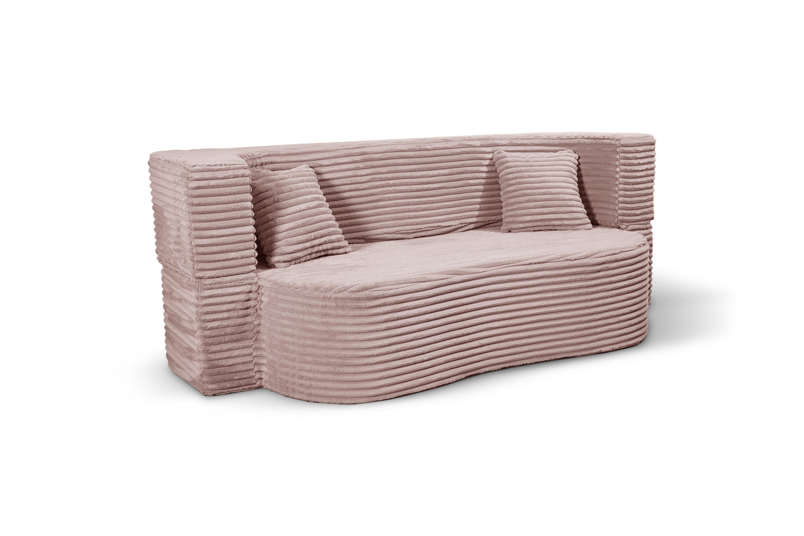 SCHLAFSOFA MYFOAM, Sofa mit Schlaffunktion, Farbe: Rosa, Cordstoff - Rosa, Textil (200/80/72cm) - Storez24