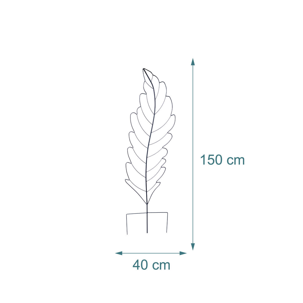 SPALJÉ Svart 3-pack stål 150x40 cm - Svart, Metall (40/150/1cm) - Relaxdays