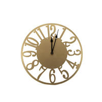 WANDUHR Numbers - Goldfarben, Metall (40/1/40cm) - Art for the Home