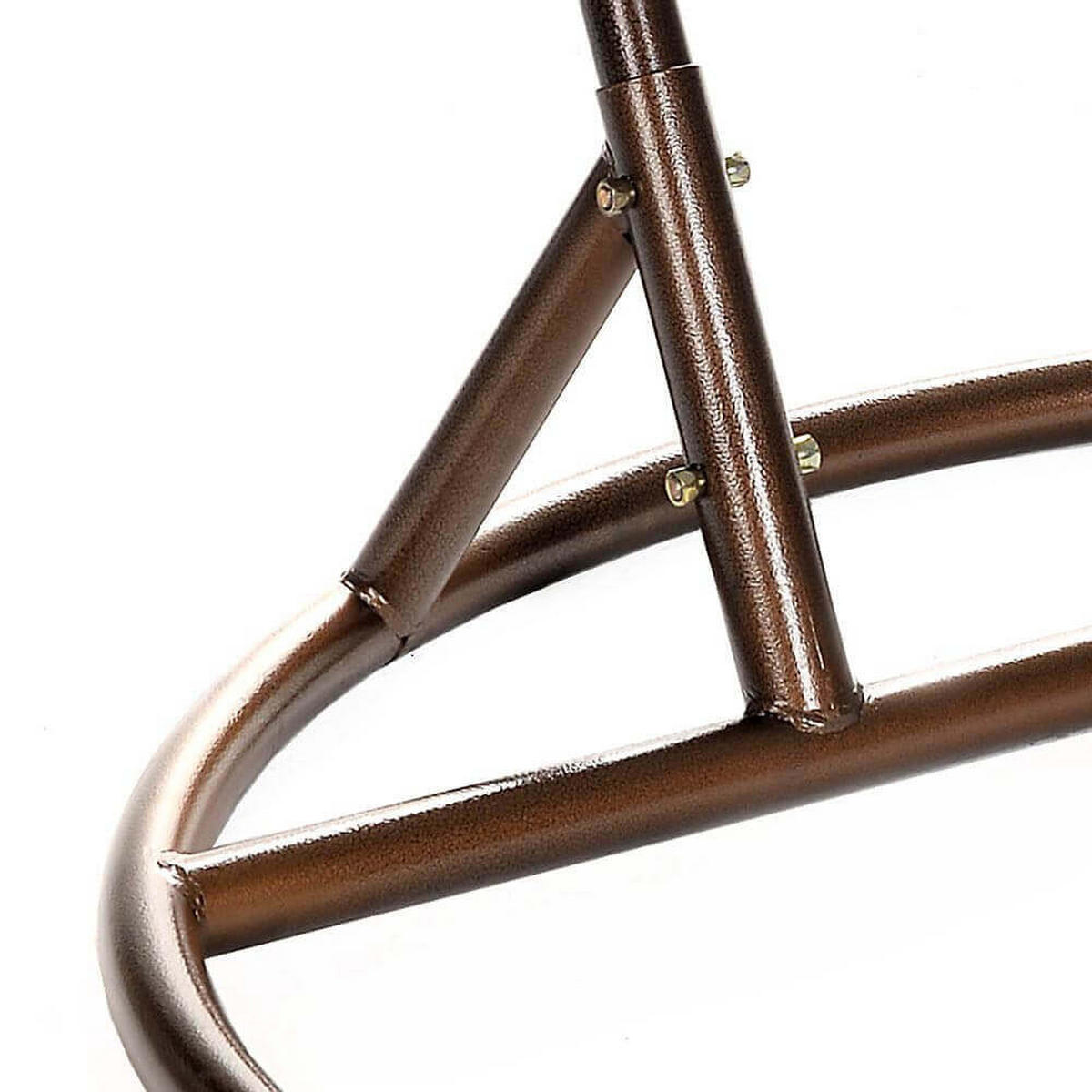 GESTELL für Polyrattan Hängesessel TORUS - Schwarz, Metall (120/195/120cm) - Home Deluxe