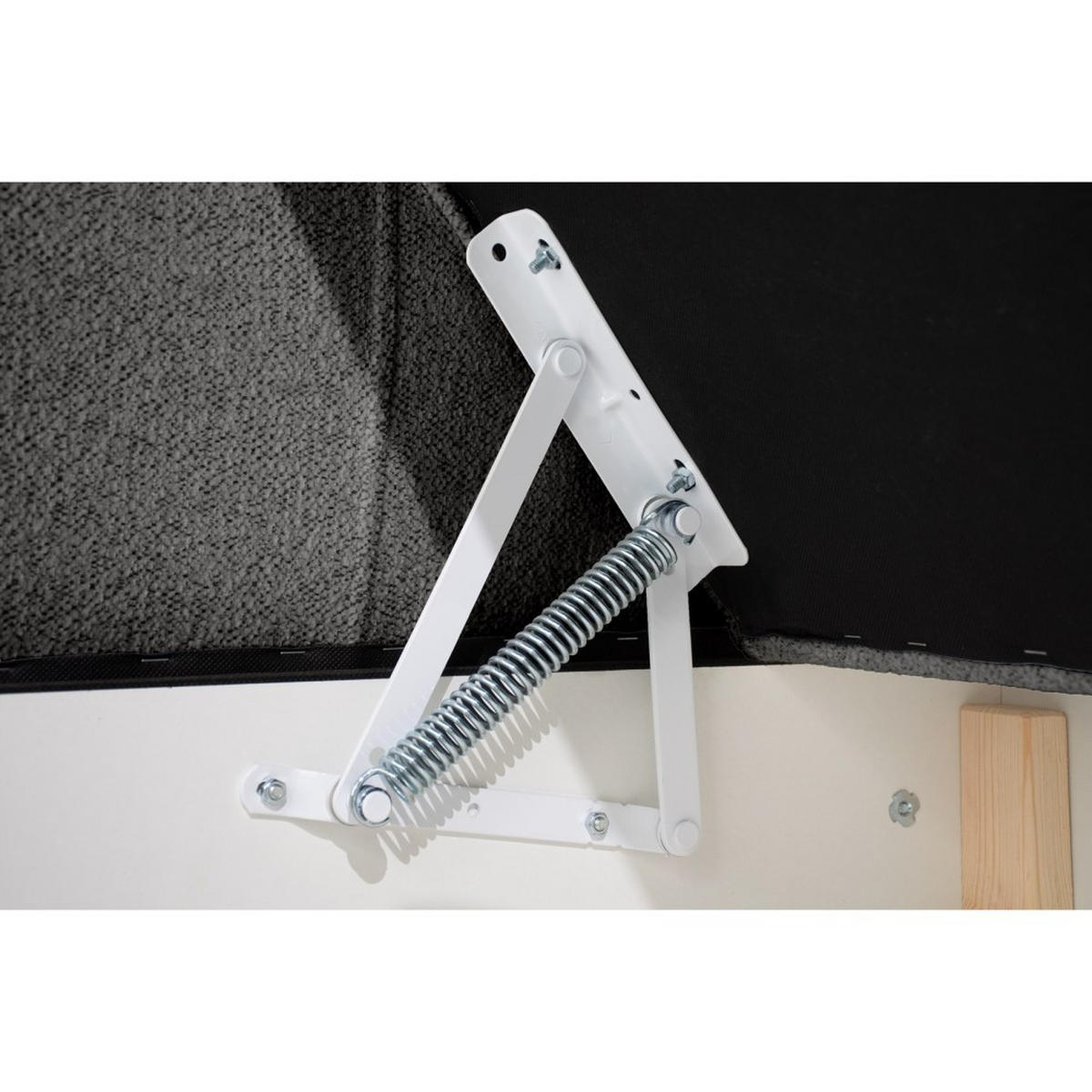 POLSTERBETT Topiq I 164/203/103 dunkelgrau, Bouclé-Stoff - Dunkelgrau, Holzwerkstoff (160/200cm) - Beautysofa