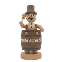 HOLZFIGUR Schneemann Apres Ski 12 cm - Multicolor, Holz (5/12/0.1cm)
