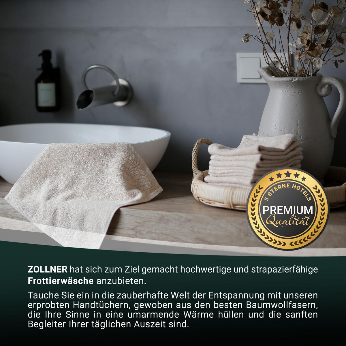 SEIFTÜCHER, 10er-Set, 30x30 cm, 100% Baumwolle, Weiß - Beige, Textil (30/30cm) - Zollner