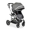 KINDERWAGEN Ciara grau schwarz Tragetasche Sportsitz Wickeltasche faltbar Sitz umkehrbar - Schwarz, Metall (94/63/103cm) - Moni