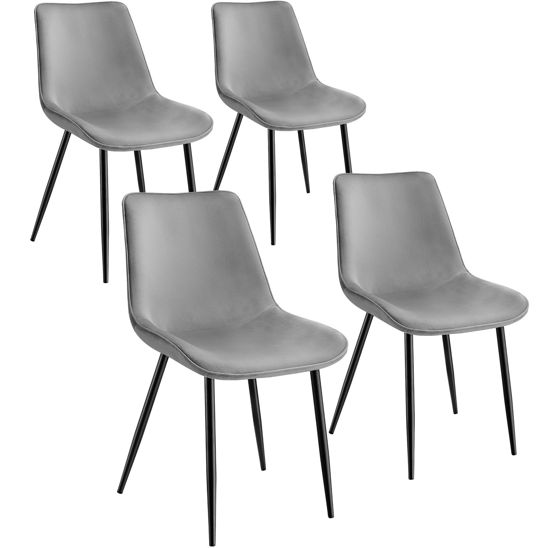 STUHL 4er Set Monroe 48 x 59 x 82 5 cm grau - Grau, Kunststoff (48/82.5/59cm) - tectake