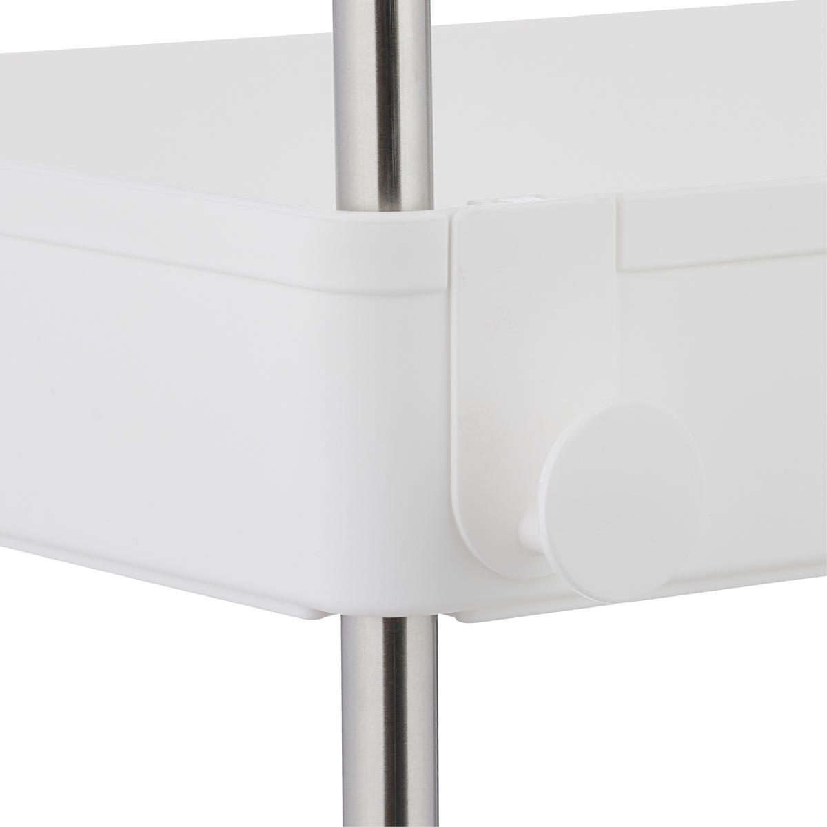 biela, kov/plast (41.5/88/14.5cm) - Relaxdays