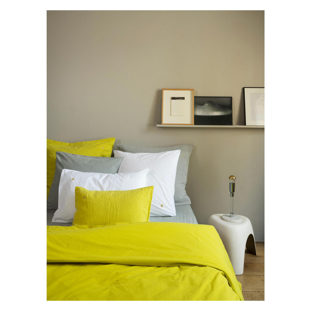 KOPFKISSENBEZUG Céleste milch 50 x 70 cm - Weiß, Textil (70/50cm)