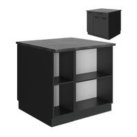 KUCHYŇSKÝ OSTROV Fame-Line Tmavě šedá - tmavě šedá/antracitová, kompozitní dřevo (90/82/60cm) - Vicco