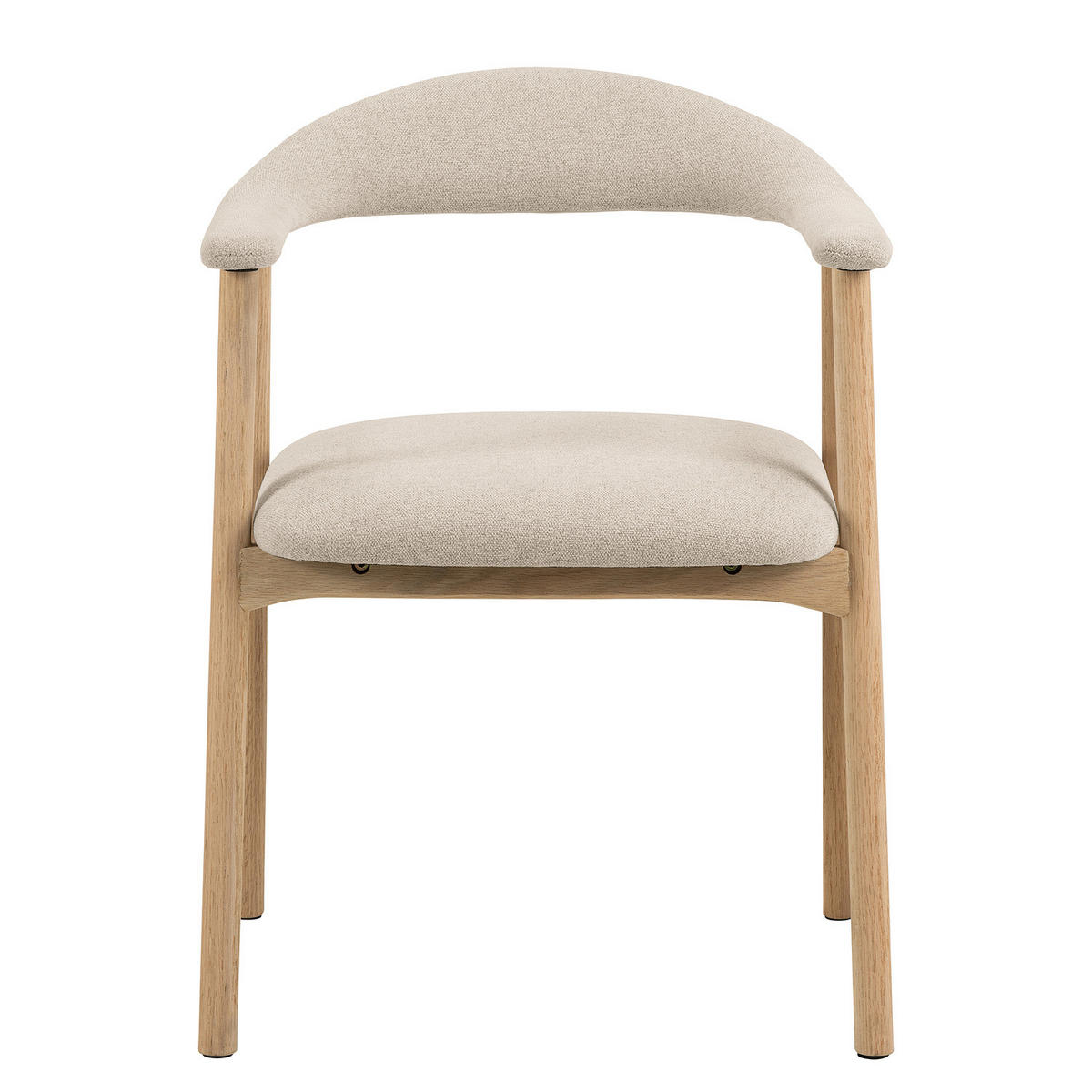 ARMLEHNENSTUHL - 2er-Set - Eiche Bianco/Beige, Eichenholz/Holz (56/76/54cm) - home24