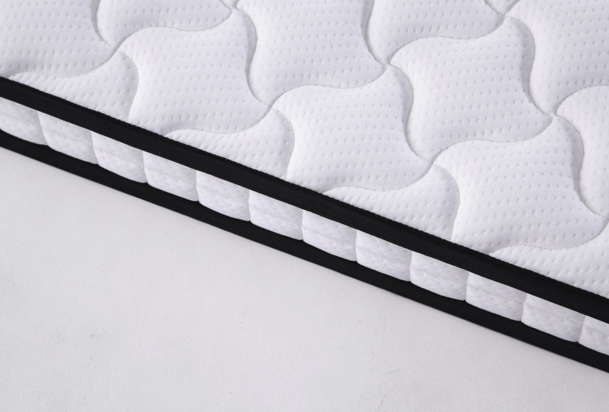 MATRATZE 90/200 cm aus Stoff und Metall mit ergonomischem Design Weiß - Weiß, Textil (90/200cm) - OKMYHOME
