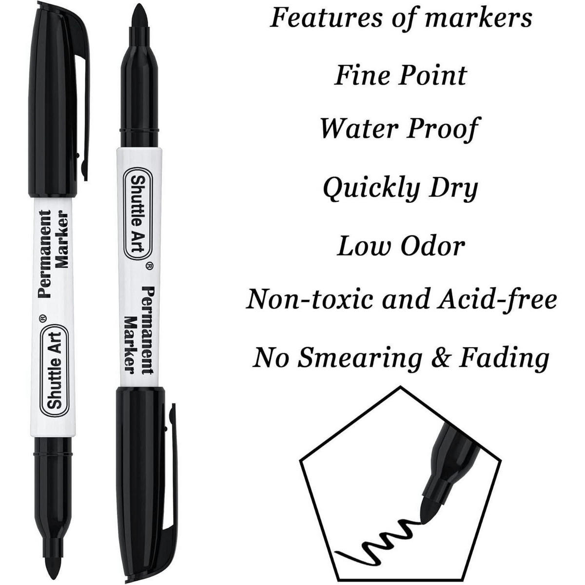 PERMANENT Marker Set 60-teilig schwarz und bunt - Multicolor, Kunststoff (1/1/15cm)