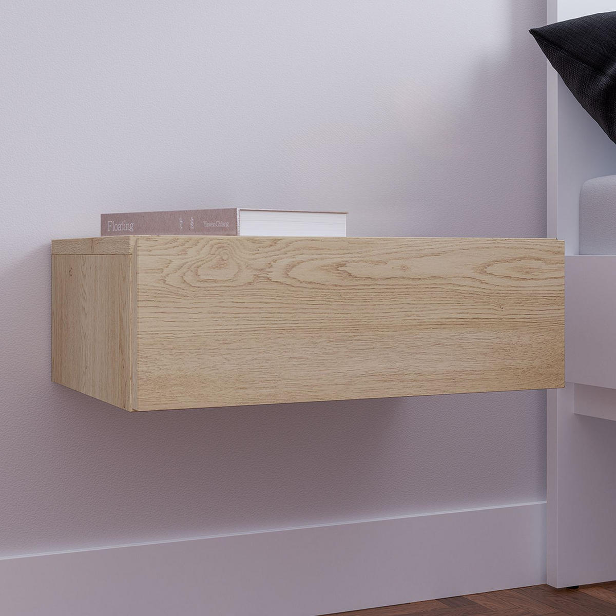 HÄNGENDER NACHTTISCH ANNE Cremona Eiche - Sonoma Eiche, Holzwerkstoff (42/14/30cm) - CARO-Möbel