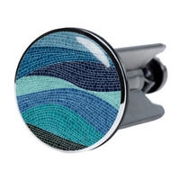 WASCHBECKENSTÖPSEL Marin - Türkis/Blau, Kunststoff/Metall (4/7/7cm) - Sanilo