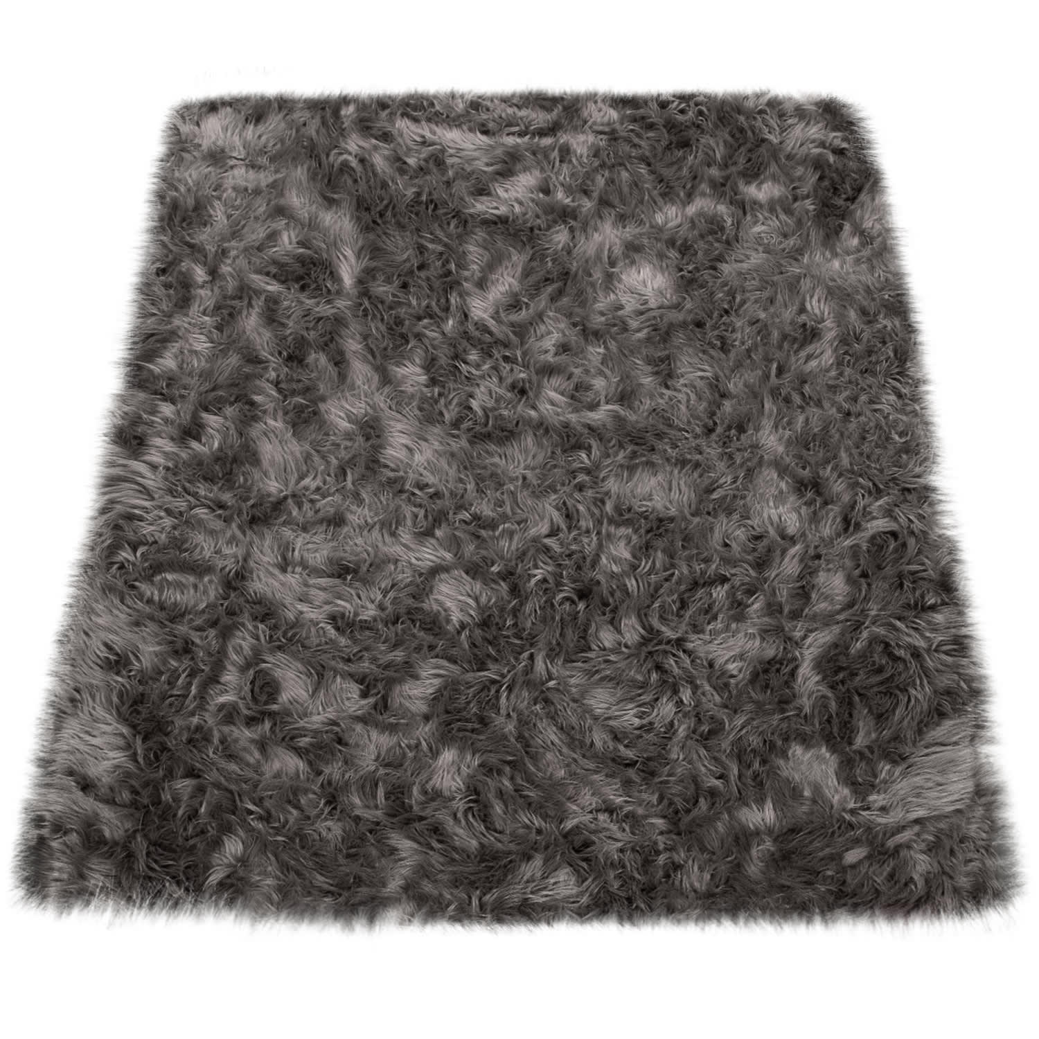HOCHFLORTEPPICH Waschbar, einfarbig, Anthrazit, 60 x 100 cm - Anthrazit, Textil (60/100cm) - KADIMA DESIGN